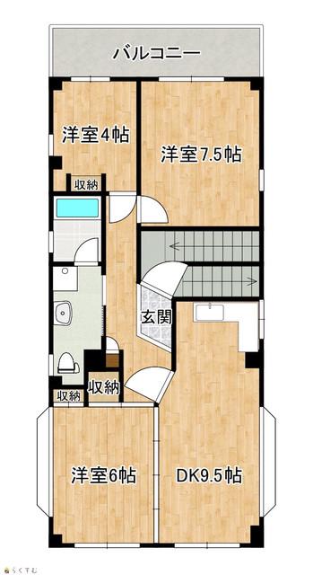 メゾン畠山(3DK/3階)の間取り写真