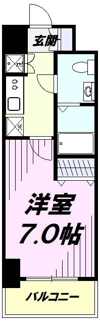 KDXレジデンス立川(1K/6階)の間取り写真