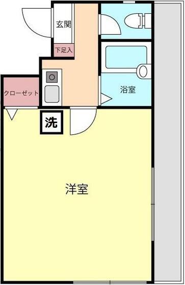 マンション伊藤II(1K/4階)の間取り写真