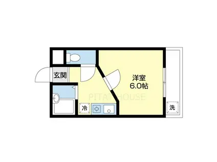 グリーンプラザ谷町弐番館(1K/1階)の間取り写真