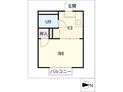 ビューコートカミムラ(1K/1階)の間取り写真