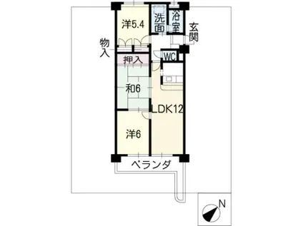 ピボットマンション八幡(3LDK/3階)の間取り写真