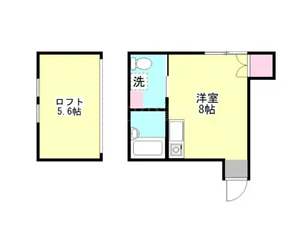 YAGUCHI RESIDENCE D棟(ワンルーム/1階)の間取り写真