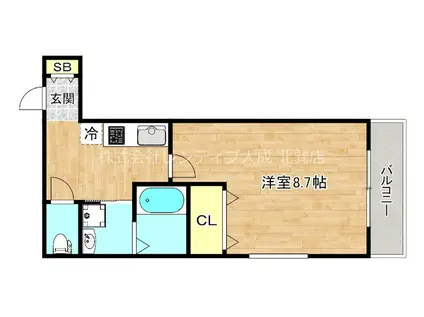 フジパレス新深江VII番館(1K/2階)の間取り写真