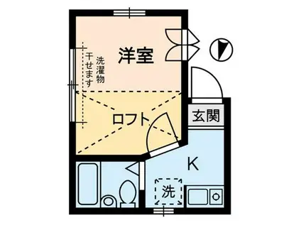 シャンテ エスポワール(1K/1階)の間取り写真