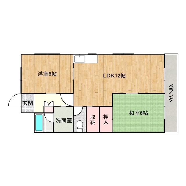 レジデンス三吉(2LDK/3階)の間取り写真