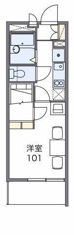 レオパレスイーリスコート(1K/2階)の間取り写真