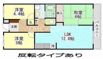 カサベルデ大正(3LDK/2階)の間取り写真