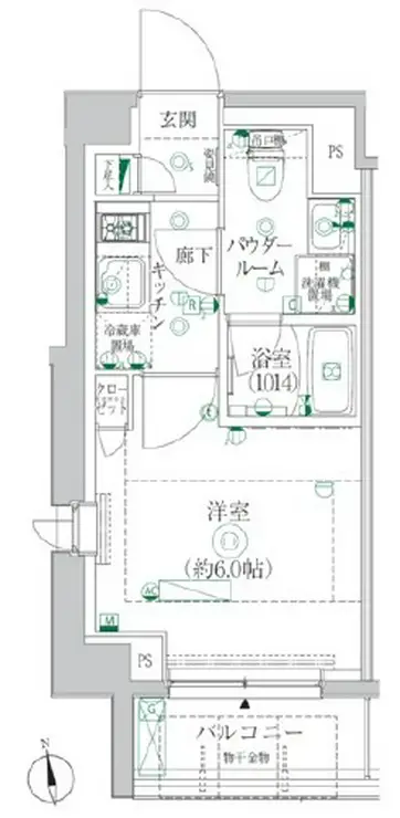 クレイシア横浜ヴェール 2階階 間取り