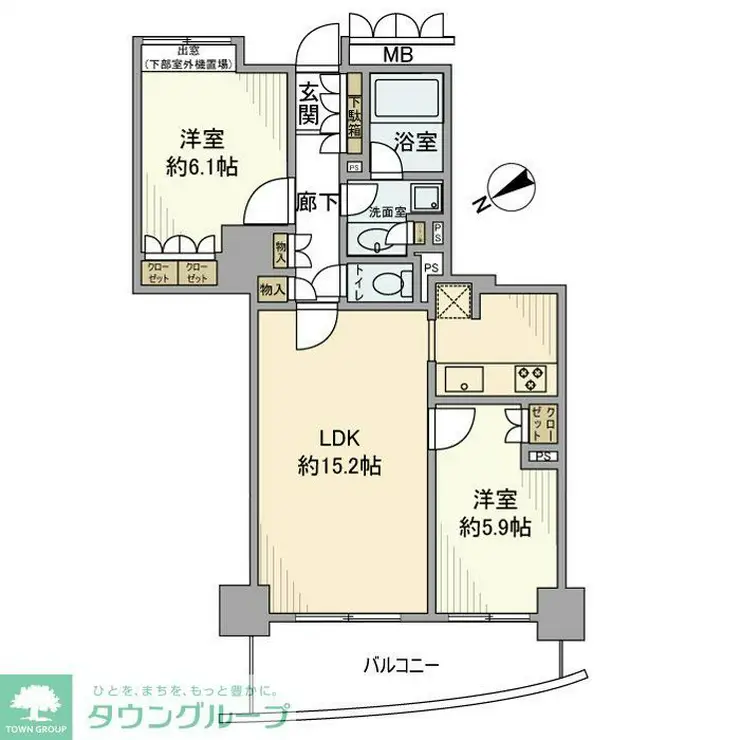 マークスタワー 14階階 間取り