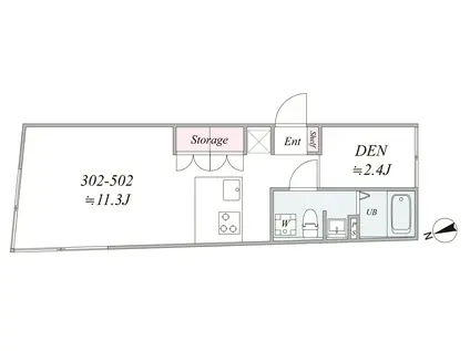 THE TRIAS TACHIAIGAWA(1LDK/4階)の間取り写真