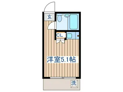 メゾン笹塚(ワンルーム/1階)の間取り写真