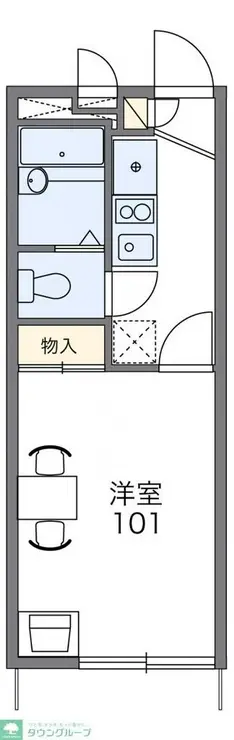 レオパレスメロディーベルINO 2階階 間取り