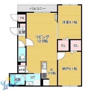 アビタクレール(2LDK/2階)の間取り写真