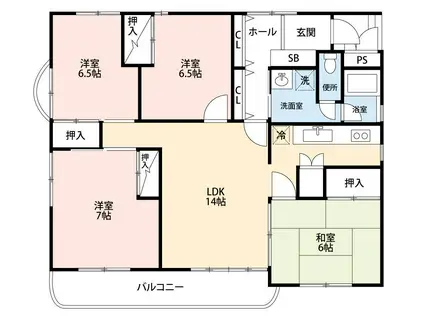 メゾン・ド・ルミエール(4LDK/3階)の間取り写真