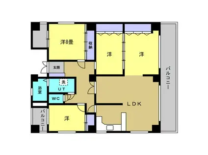リアライズ尾頭橋(4LDK/2階)の間取り写真