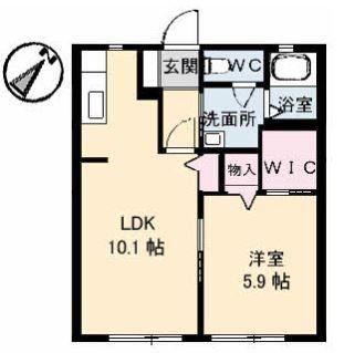 アーネスト南日吉(1LDK/1階)の間取り写真