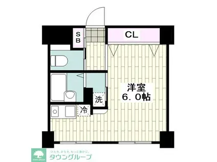 ラフィントール湘南(ワンルーム/1階)の間取り写真