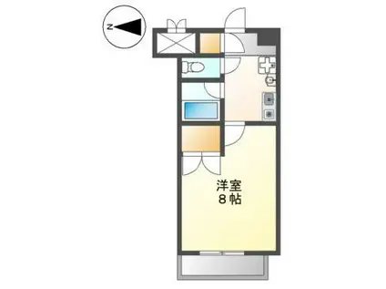 レージュ城西(1K/3階)の間取り写真