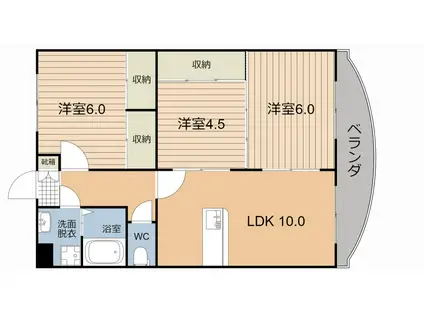 ARGENT(3LDK/2階)の間取り写真