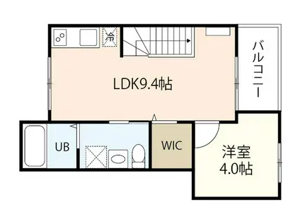  PRIVE広(1LDK/2階)の間取り写真