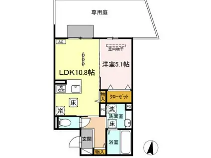 フース コーシェリ(1LDK/2階)の間取り写真