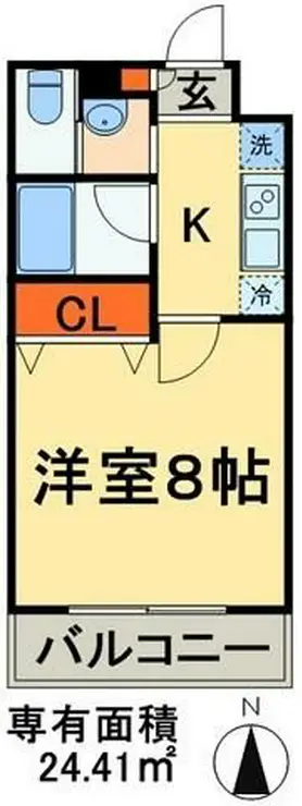 プラージュ美浜 2階階 間取り