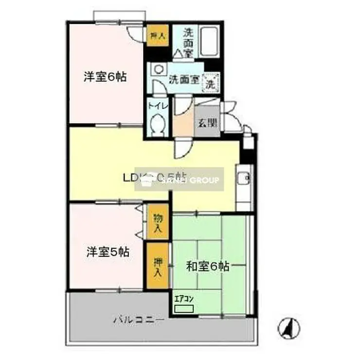 サンフロンティア 1階階 間取り