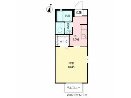 プレイスかいこう(1K/1階)の間取り写真