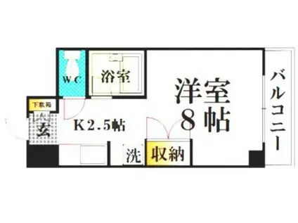 SNOW HOUSE II(ワンルーム/3階)の間取り写真