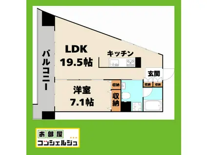 レジディア東桜II(1LDK/6階)の間取り写真