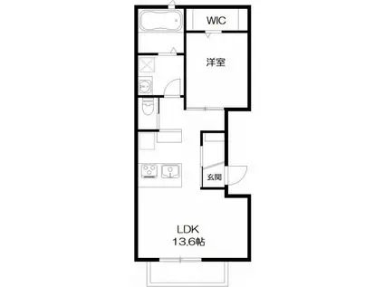 ラシーネ ルイ 北小岩(1LDK/3階)の間取り写真