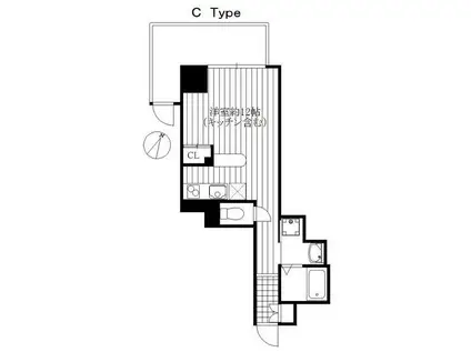 Yビル足立江北ティアラ(ワンルーム/2階)の間取り写真
