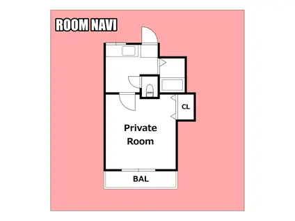 リバティN5(1K/2階)の間取り写真