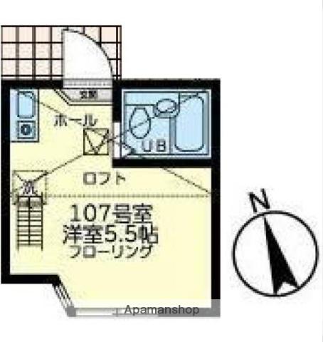 ユナイト南太田ケリースレーター(ワンルーム/1階)の間取り写真