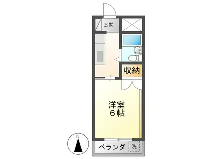 フォレスト18(1K/3階)の間取り写真