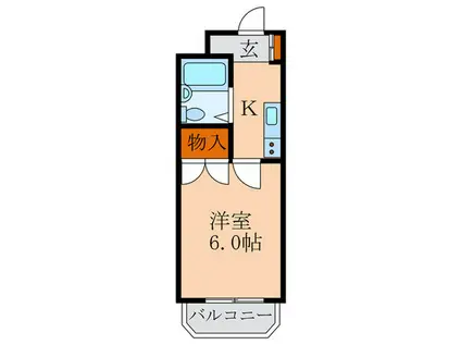 メゾン石川(1K/1階)の間取り写真