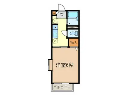 ハイツブランジェA棟(1K/2階)の間取り写真