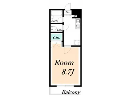 ＪＲ京葉線 新浦安駅 徒歩19分 3階建 築21年(1K/2階)の間取り写真