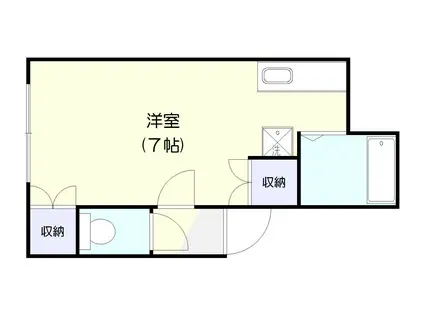 ゴールデンハイム中島公園(ワンルーム/3階)の間取り写真