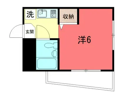 エルぺキーニョ(1K/2階)の間取り写真