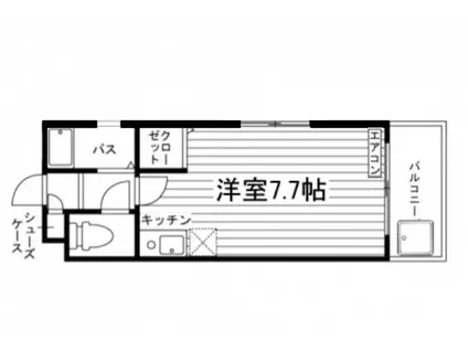 グロリアス福大前(ワンルーム/1階)の間取り写真
