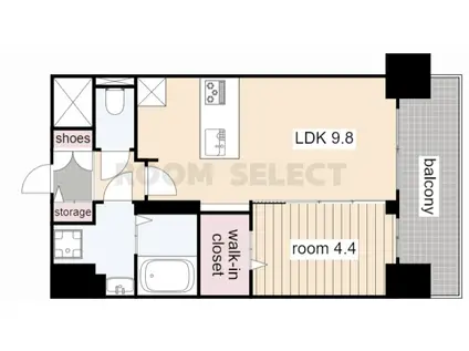 プレサンス丸の内アドブル(1LDK/7階)の間取り写真