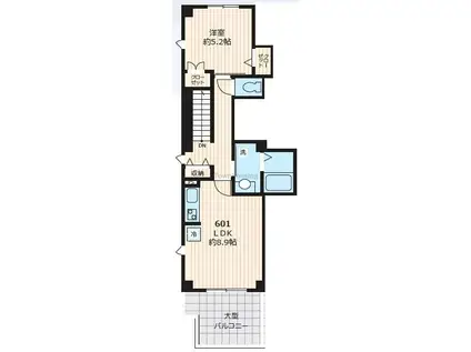 LA PAIX SKYTREE(1LDK/6階)の間取り写真