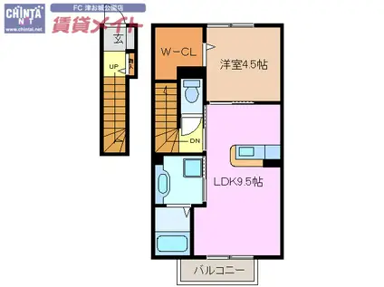 ラ ルーチェ 幸町(1LDK/2階)の間取り写真