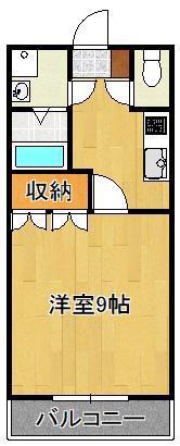 チェリーハイツ(1K/2階)の間取り写真