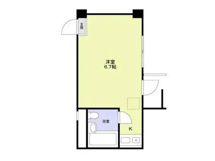 ジュエル浜離宮(ワンルーム/8階)の間取り写真