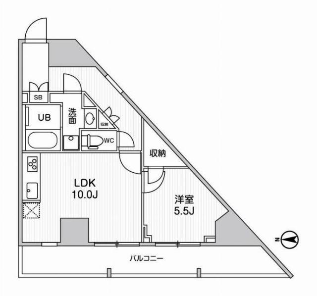 グラシアプレイス曳舟(1LDK/7階)の間取り写真