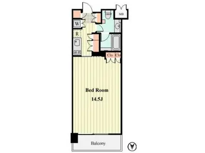 WILLDO清澄(1K/1階)の間取り写真