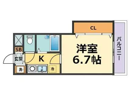 YOU MEハイツ(1K/3階)の間取り写真